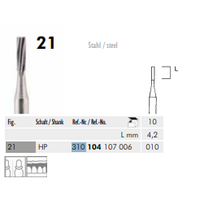 MEISINGER Piyasemen ��in Silindirik Frez - No: 10 10'lu Paket