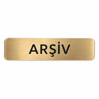 DENTALSEPET Ar�iv Kap� ve Duvar Levhas� - Gold Metalik