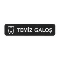 DENTALSEPET Temiz Galo� Kap� ve Duvar Levhas� - Siyah