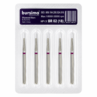 BURSIMA Serpme Frez BR-02 No:18 Mor Ku�ak 5'li Blister