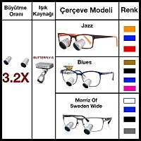 ADMETEC TTL Galilean 3.2X B�y�tme Oran� Butterfly-S I��k Kaynakl� Loupe