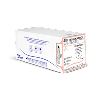 BOZ 4/0 Rezorbe Cerrahi S�tur MONOKAPROL 19 mm 3/8 Ters Keskin 75 cm ( UNDYED - Boya ��ermez )