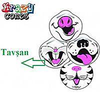 Krazy Cones Tav�an Desenli Extra Kal�n �zel Maske ,Filtreli ,1 Adet (%99 + Bfe & Pfe)
