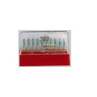 SWS DENTAL Avrupa - Ye�il Ku�akl� K�sa Fiss�r Aerat�r Frez 835-014C - 10 Adet / 109-014