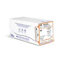 BOZ 3/0 POLISIL Polietilen Teraftalat ��erikli Emilmeyen �rg�l� Cerrahi S�tur20 mm 3/8 Ters Keskin 75 cm YE��L