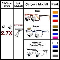 ADMETEC TTL Galilean 2.7X B�y�tme Oran� Butterfly I��k Kaynakl� Loupe