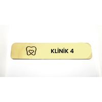 - Klinik 4 - Haz�r Yaz� 4,5 cm x 20 cm - Metal