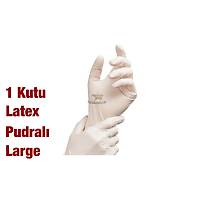 PERFECT TOUCH Latex/Lateks Pudral� Muayene Eldiveni Large 1 Kutu