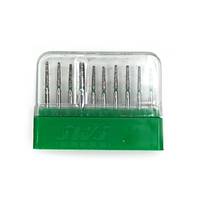 SWS Dental Avrupa - Aerator ��in Ye�il Ku�akl� K�t Bitimli Konik Elmas Frez - 847-14C - 10 Adet