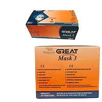 GREAT Maske / 3 Katl Filtreli Mavi Maske (1 Pakette 50 Adet)