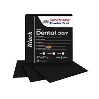 SANCTUARY Dental Dam Rubberdam Lasti�i Latex - Pudras�z Siyah - 6x6