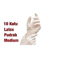 PERFECT TOUCH Latex Pudralı Muayene Eldiveni Medium 10 Kutu