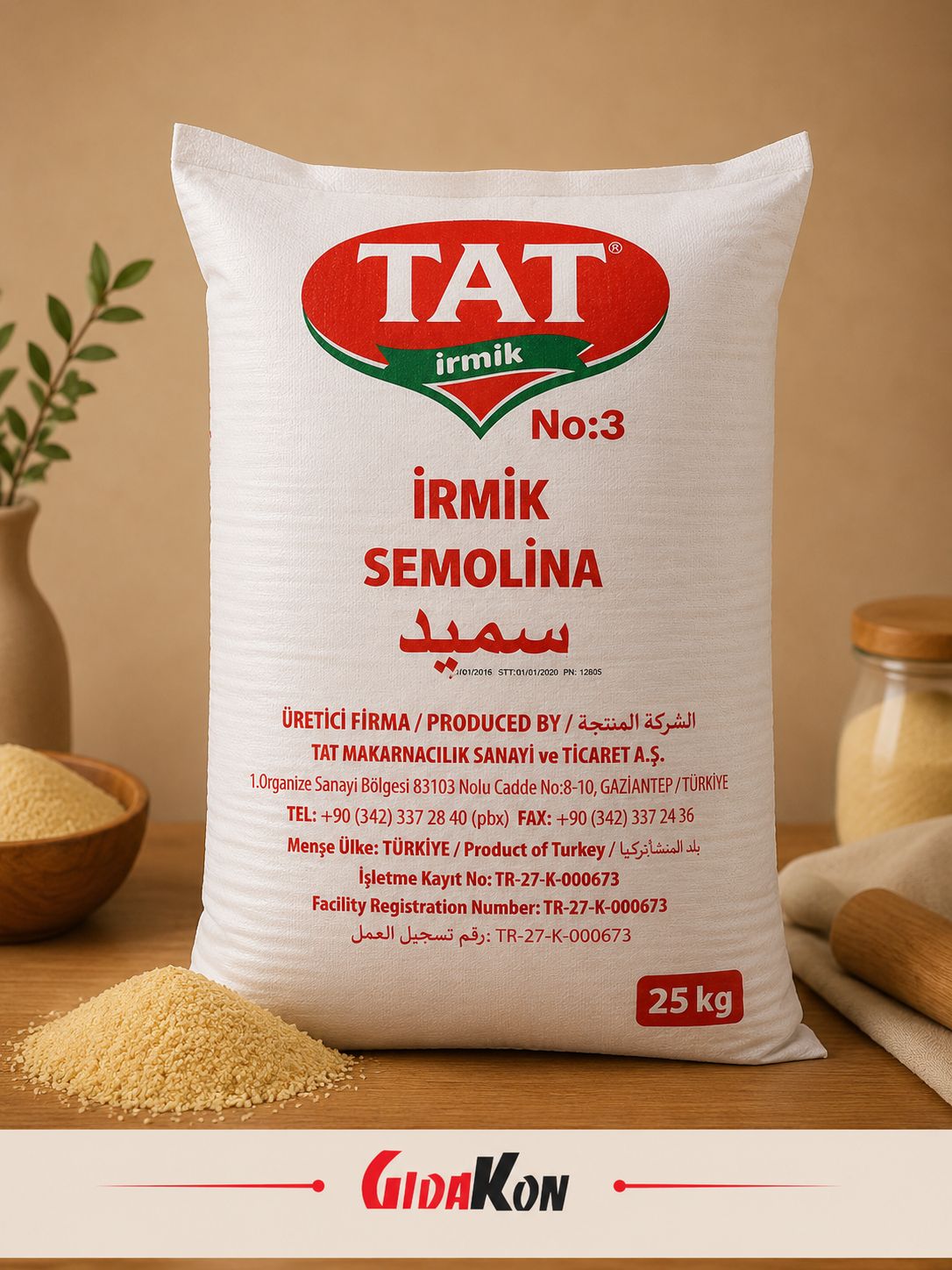 Tat İrmik 25 Kg