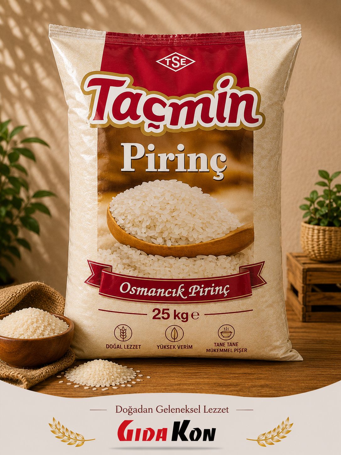 Taçmin Osmancık Pirinç Dökme Kg