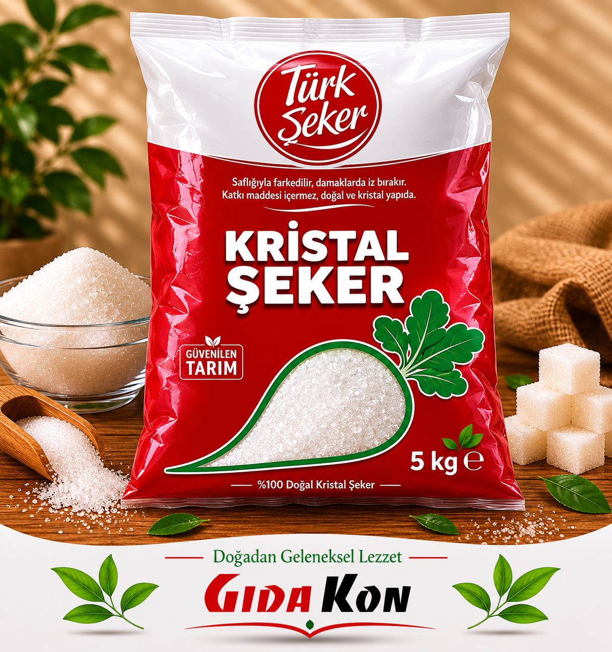 Türkşeker Kristal Toz Şeker 5 Kg