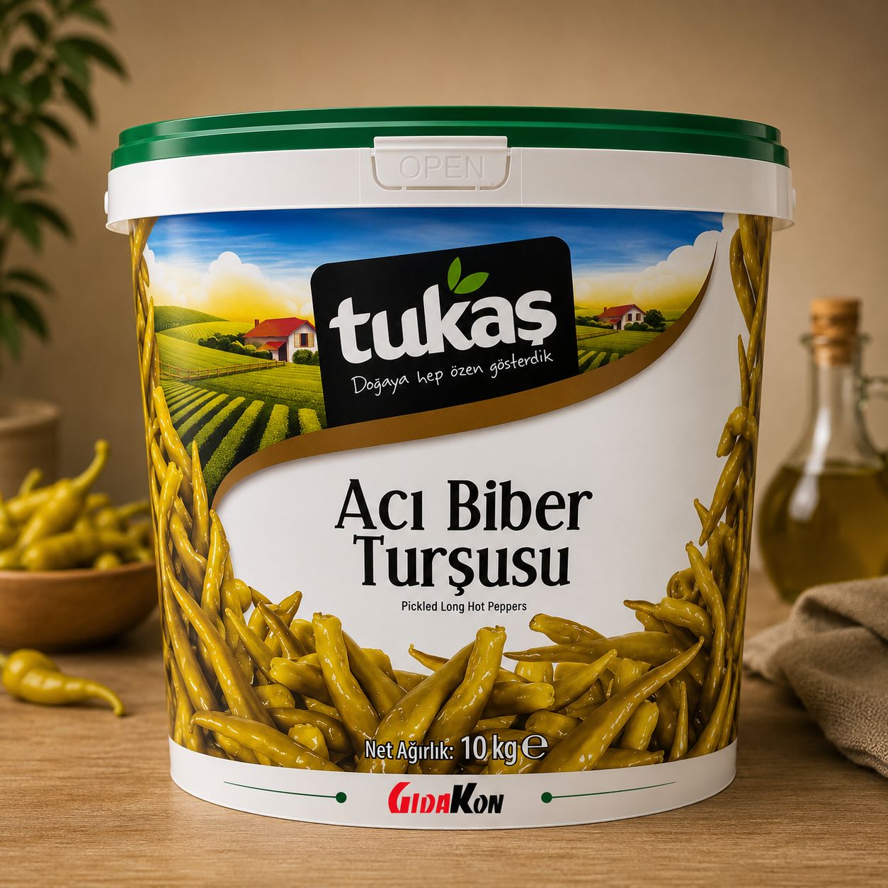 Tukaş Yakan Biber Turşusu Süzme 5 Kg
