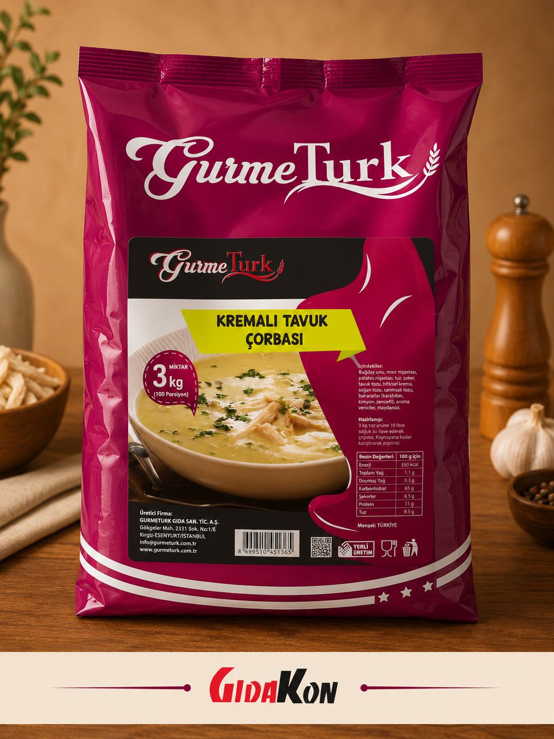 GurmeTürk Kremalı Tavuk Çorbası 3 Kg