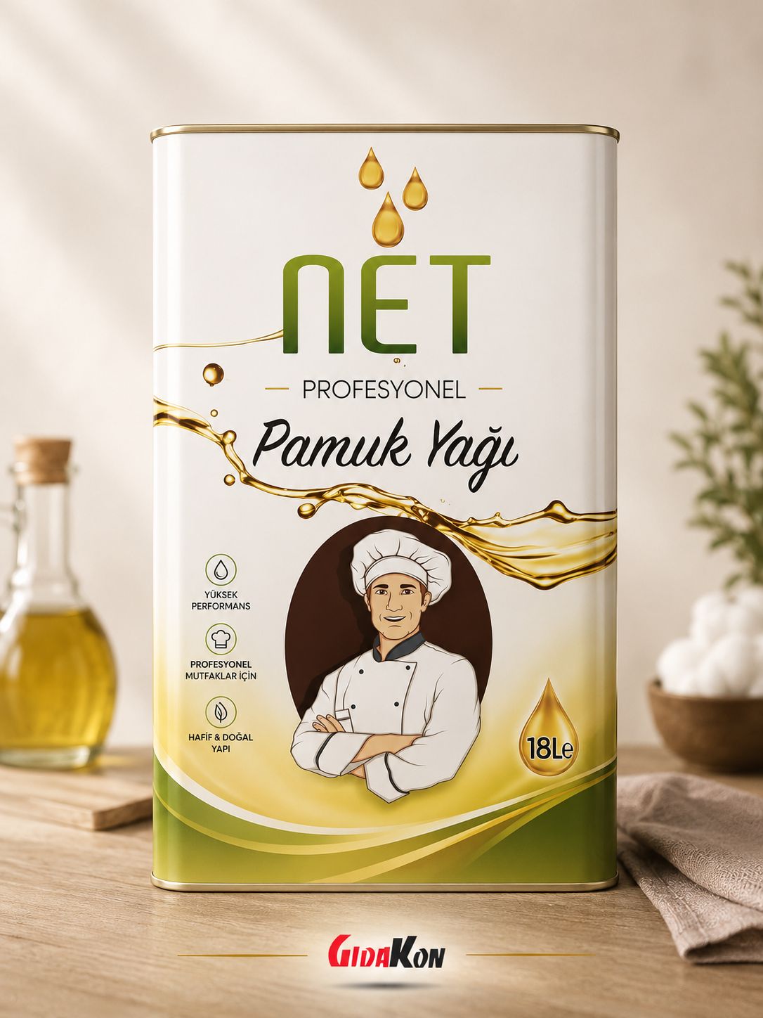 Net Profesyonel Pamuk Yağı 18 Litre