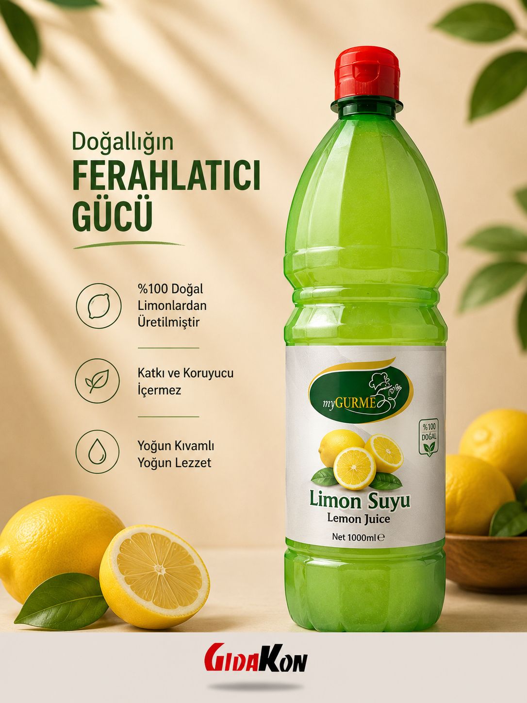 Gurme Limon Suyu 1L *12