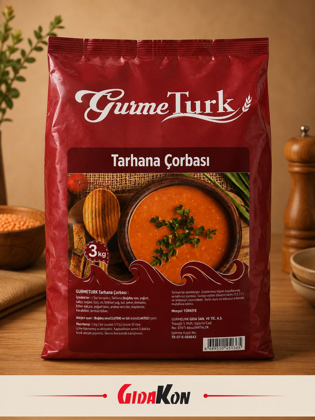 GurmeTürk Tarhana Çorbası 3 Kg