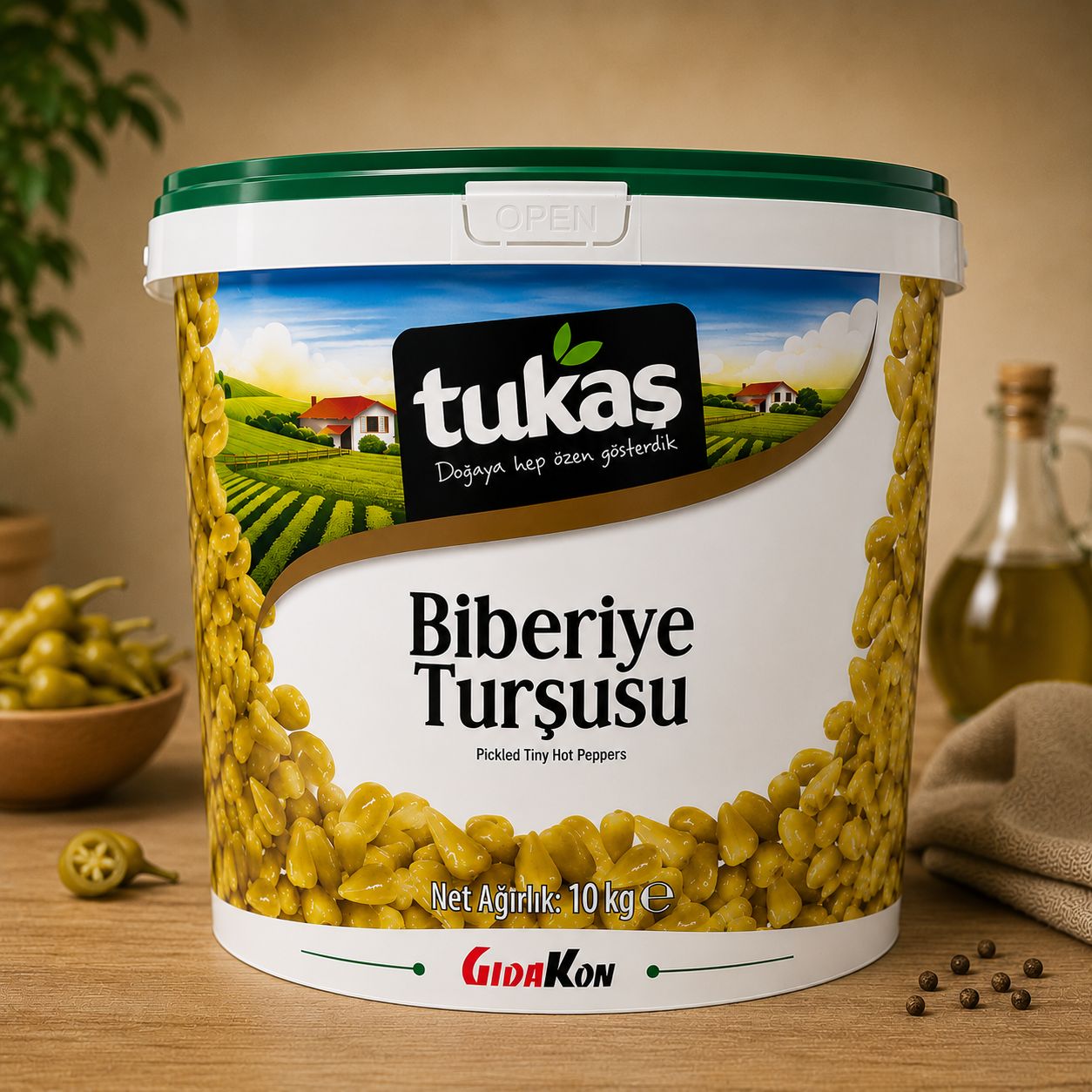 Tukaş Biberiye Turşusu Süzme 5 Kg