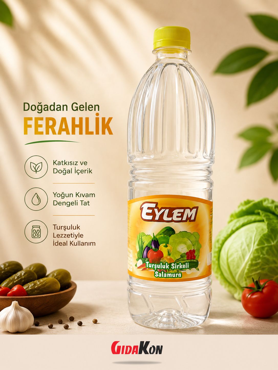 Eylem Beyaz Sirke 1 Lt