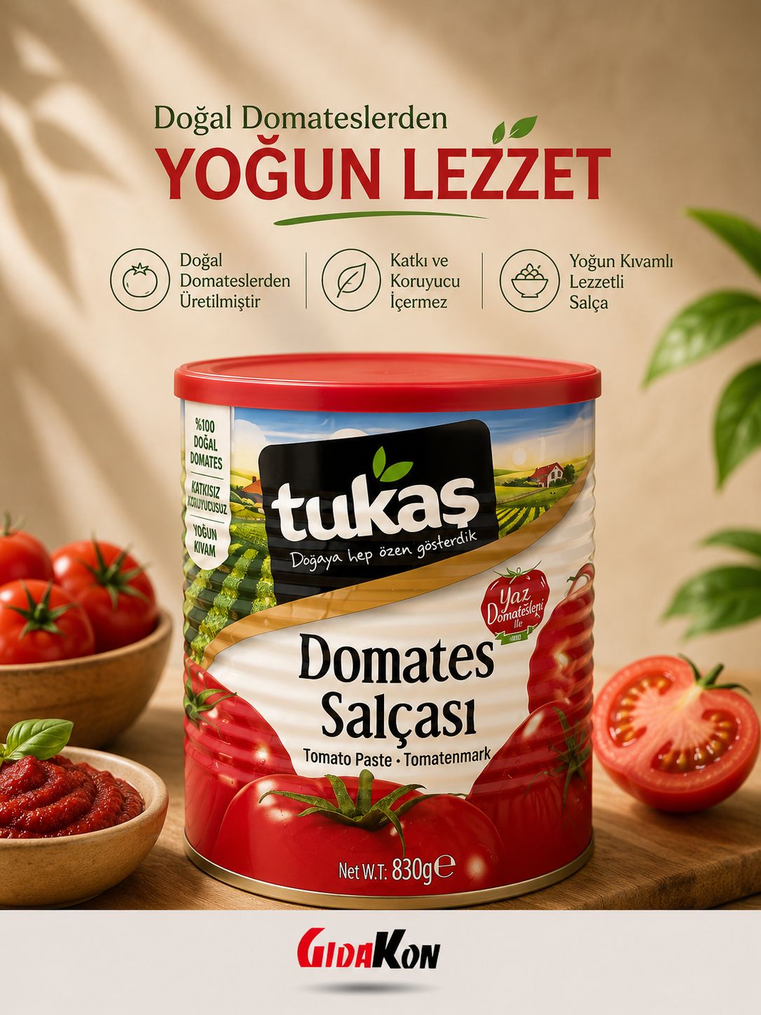 Tukaş Salça 830 Gr
