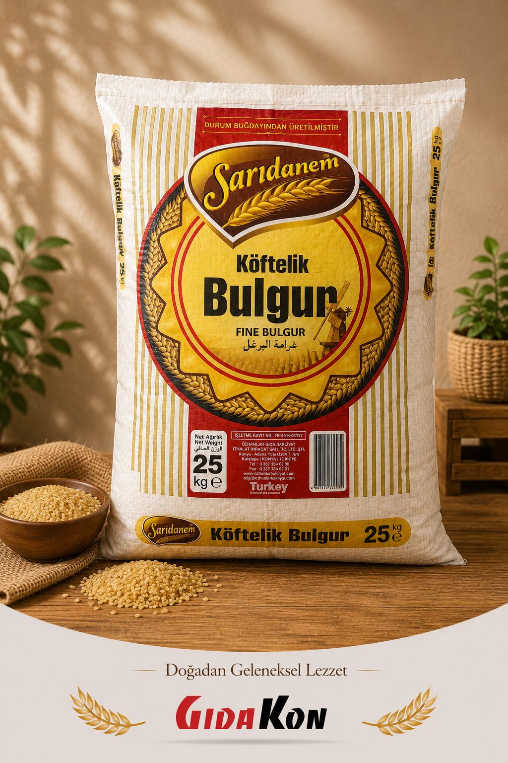 Sarıdanem Köftelik Bulgur Dökme Kg