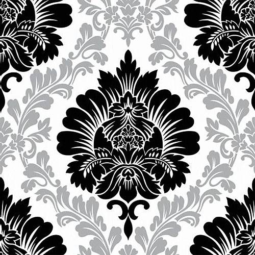 New Art 1056-A Siyah Gm Damask Desen Duvar Kad