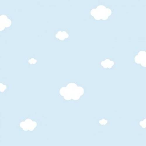 Lindo 241111 Mavi Bulut Desenli Duvar Kağıdı