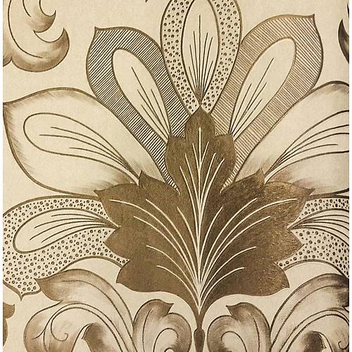 Genesis 710-7 Kahverengi Damask Desenli Duvar Kad