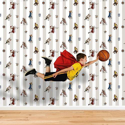 Kids Collection 15188-1 Basketbol G�r�n�ml� Duvar Ka��d�