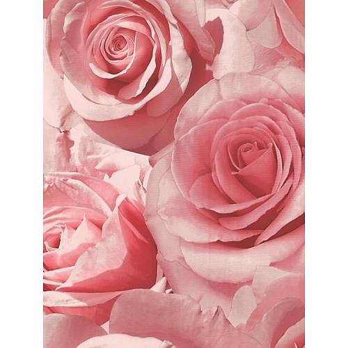 Classic Romance J367-10 Pembe Gl Desenli Duvar Kad