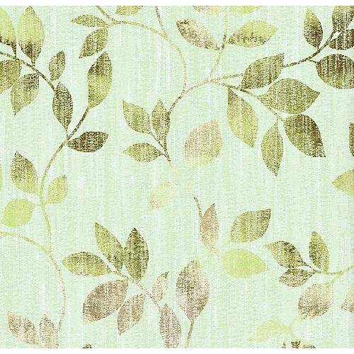 Floral Collection 5088 Yeil Yaprak Desenli Duvar Kad