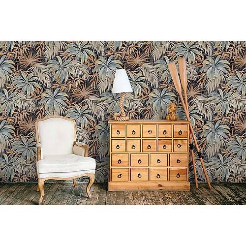 Contempo 572461-6 Tropikal �i�ek Desenli Duvar Ka��d�