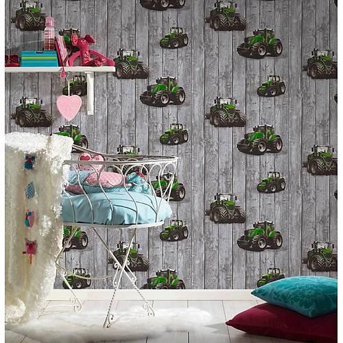 Little Stars 35840-2 Yeil Traktr Grnml Duvar Kad