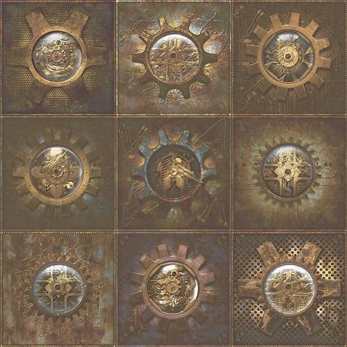 Steampunk G56227 Gen Odas Duvar Kad