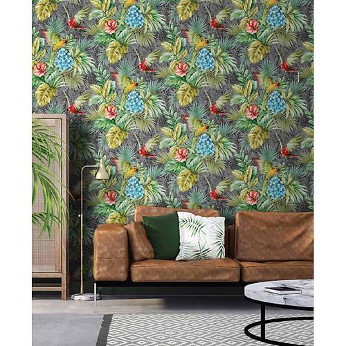 Tropicano 9905-4 Tropikal Palmiye Yaprak Desenli Duvar Kağıdı