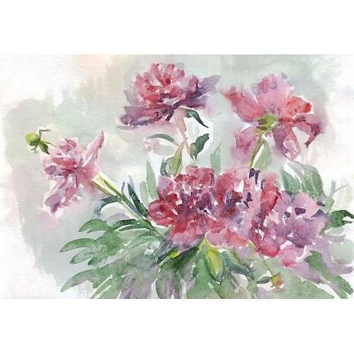 DL 4298 Pastel iek Desenli Duvar Posteri