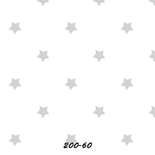 Stars And Points 200-60 Gri Yldz Desen Duvar Kad