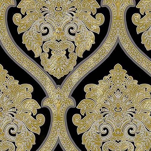 Harmony 116-C Siyah Damask Desenli Duvar Kad