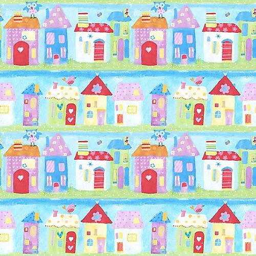 Just 4 Kids G56021 Renkli Evler ocuk Odas Duvar Kad