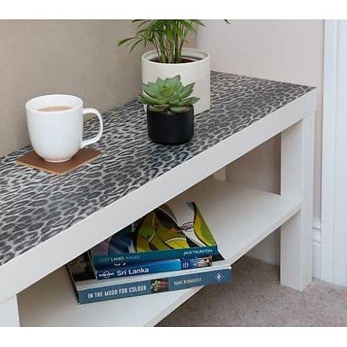 D-c-fix 303-0100 Gri Kadife Doku Leopar Desen Yapkanl Folyo (45cm x 1mt)