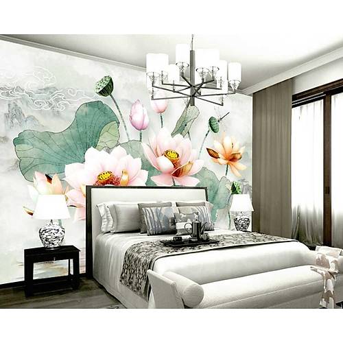 DL 7010 Lotus iekli Non Woven Duvar Posteri