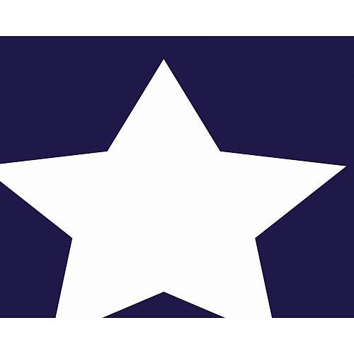 Kids Club 212-1 Lacivert Zemin Beyaz Y�ld�zl� Duvar Ka��d�