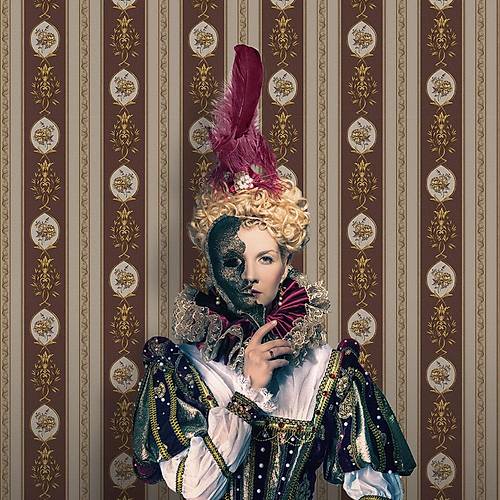 Sawoy 17173-5 Klasik iek Desen Duvar Kad