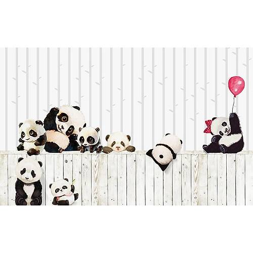 DL 7127 Panda Grnml Duvar Posteri