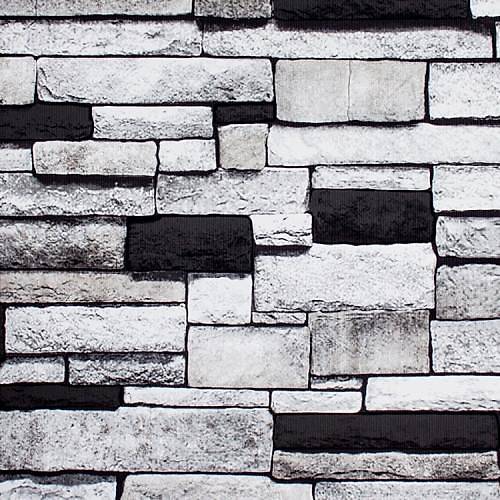 Piya More 2106 Gri Siyah Ta Desenli Duvar Kad