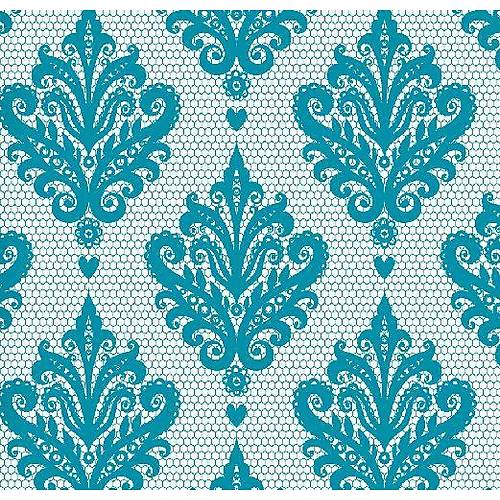 Classic Collection 4403 Mavi Damask Desenli Duvar Kad