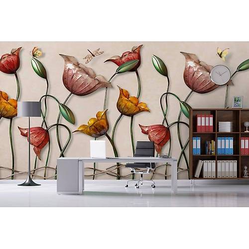 DL 7034 Lale Desen Non Woven Duvar Posteri